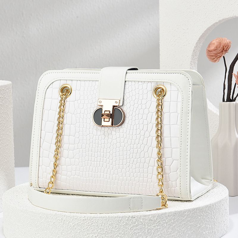Brown Black Shoulder Bags for Women Large Shopper Bag Solid Color Soft Leather Crossbody Handbag Lady Travel Tote Bag