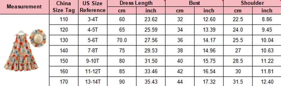 Little Girls Summer Dress Ruffle Sleeveless Princess Dresses Old Kids Flower Clothes Beach Vacation Costume With Hat