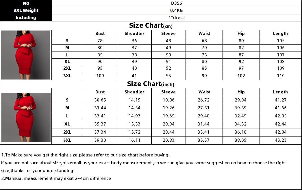 Women Autumn Pencil Dress Round Collar Full Sleeve Slim Vestidos Solid Tight Waist Temperament Office Lady Folds Dresses