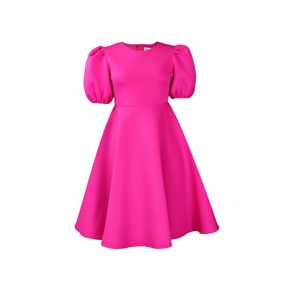 Party Dresses for Women Sexy Puff Sleeve Solid Dress Big Hem Club Outfits New In Summer
