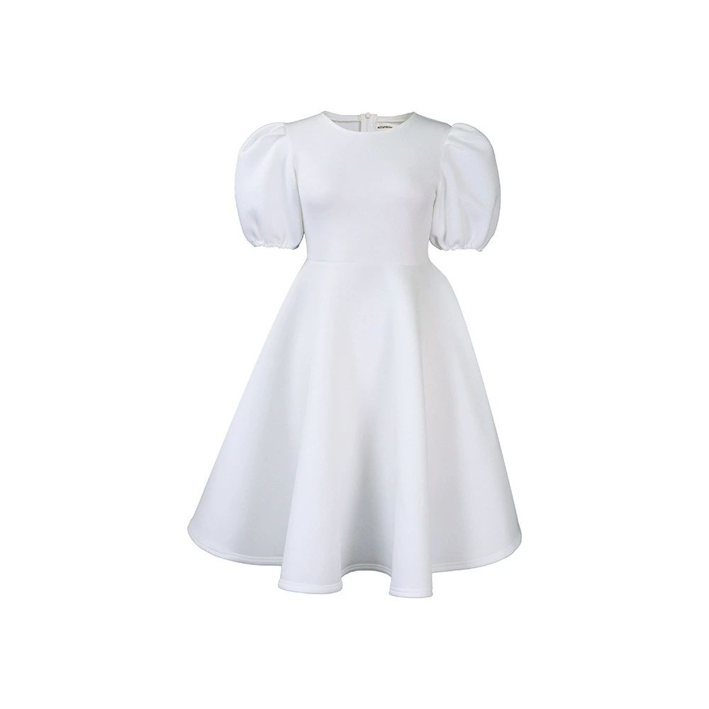 Party Dresses for Women Sexy Puff Sleeve Solid Dress Big Hem Club Outfits New In Summer