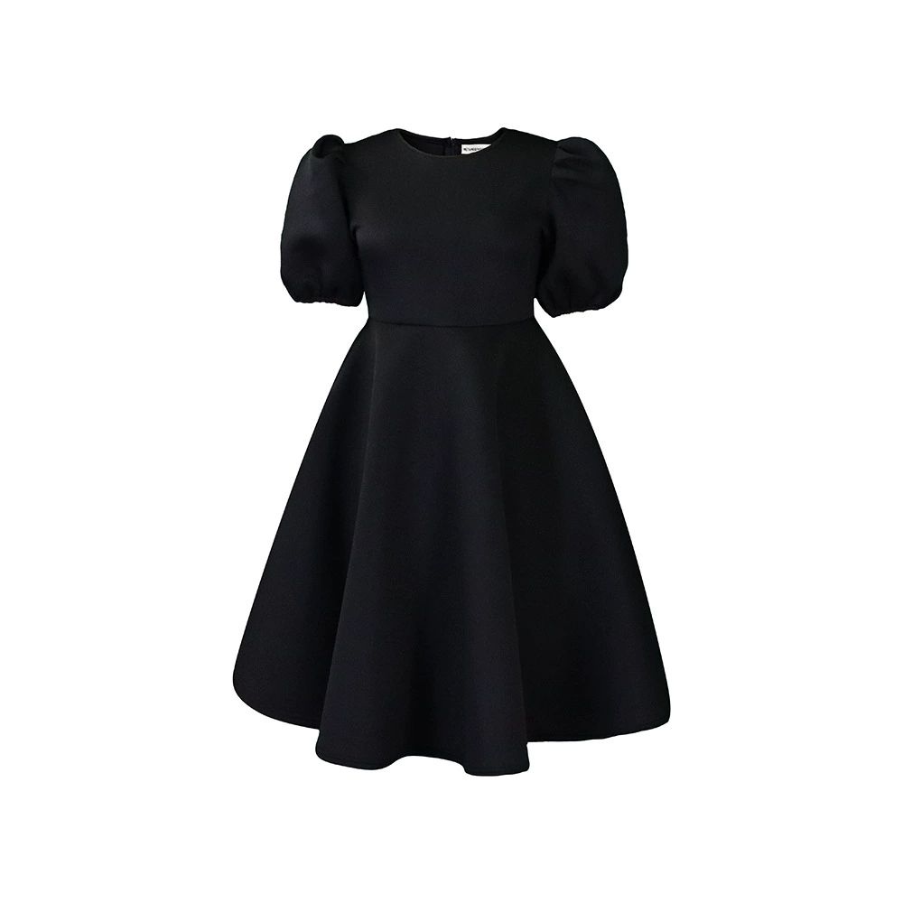Party Dresses for Women Sexy Puff Sleeve Solid Dress Big Hem Club Outfits New In Summer