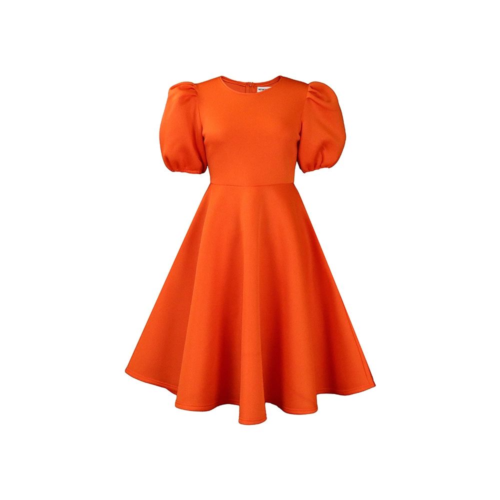 Party Dresses for Women Sexy Puff Sleeve Solid Dress Big Hem Club Outfits New In Summer