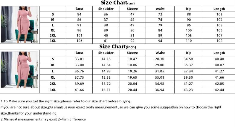 Office Dresses for Woman New Skew Collar Full Sleeve Sashes Sheath Package Hips Mid Calf Professional Business Work Dress