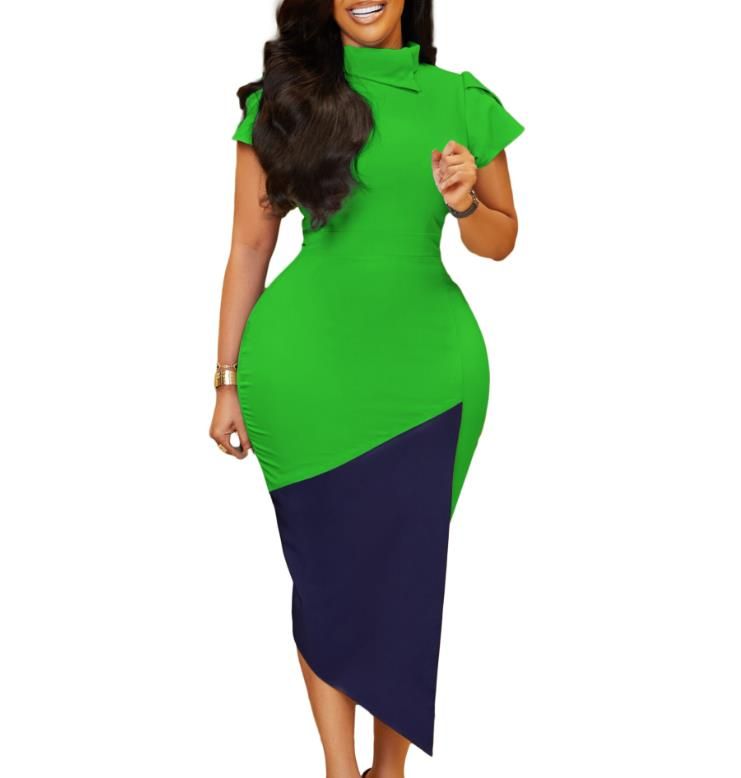 African Dresses for Women Summer Fashion African Short Sleeve Polyester Party Evening Bodycon Dress Dashiki Africa Clothing