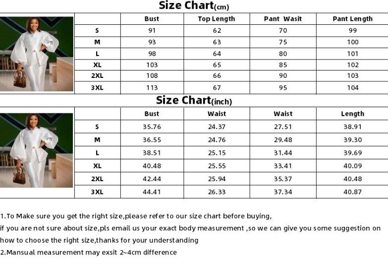 2 Pieces Pants Sets For Women Outfits Solid Satin Blouse & Long Trousers Fashion African Laides Office Work Wear Matching Sets