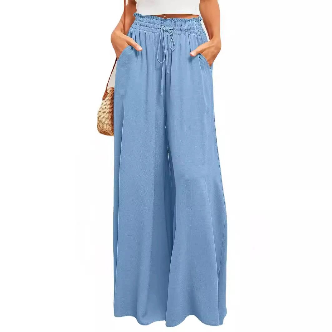 Fashionable Loose Casual Wide Leg Pants Women's Spring Summer Independent Station Long Trousers Comfortable Female Clothing