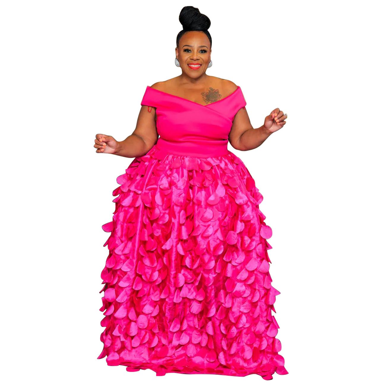 Women Plus Size Off Shoulder Maxi Dresses Solid Color Ruffled Maxi Dress Summer Sleeveless Party Evening Female Wedding Dresses