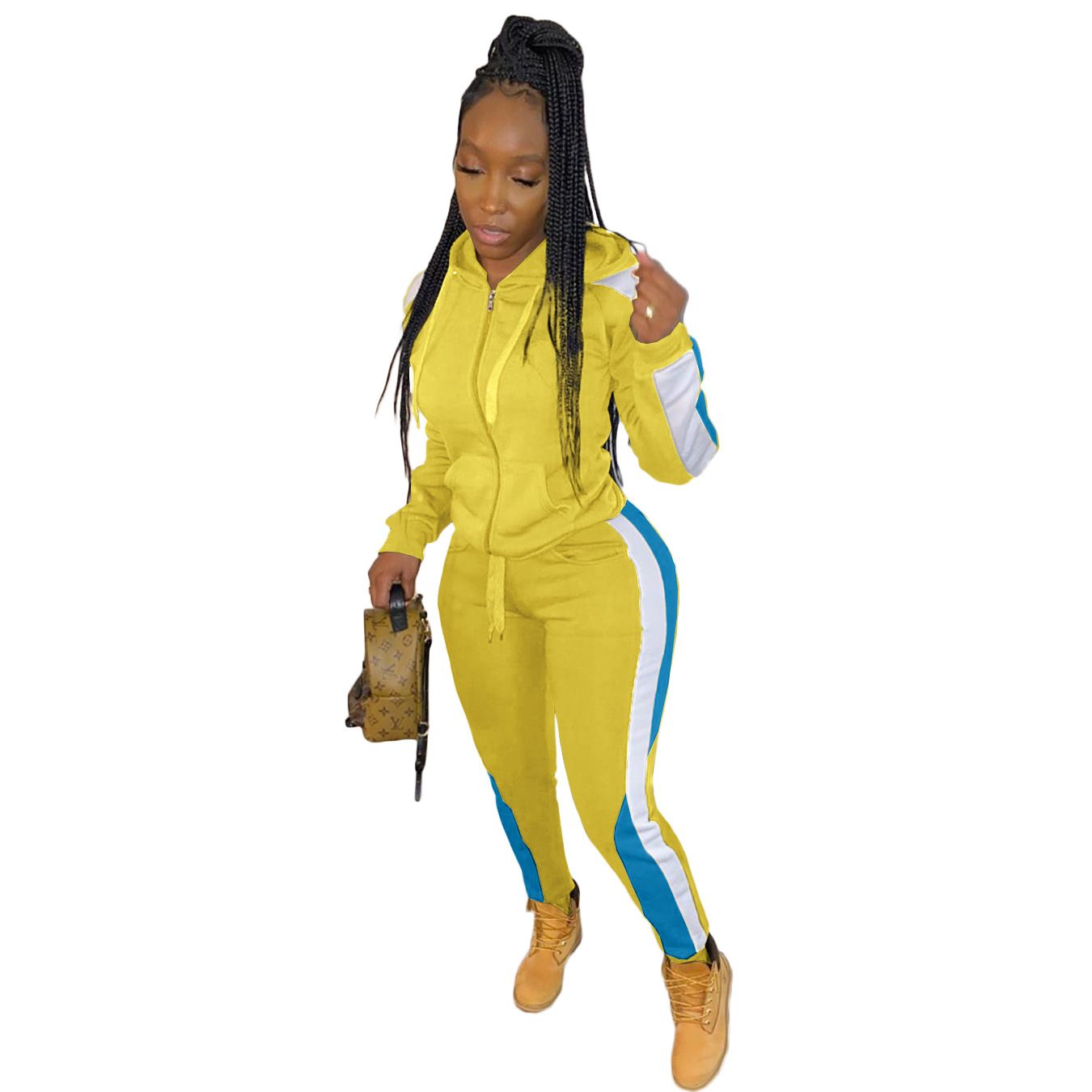 Spring Autumn Women Sweatshirt Set Casual Zipper Hoodies Daily Gym Jogging 2 Pieces Set New Woman Pant Sets