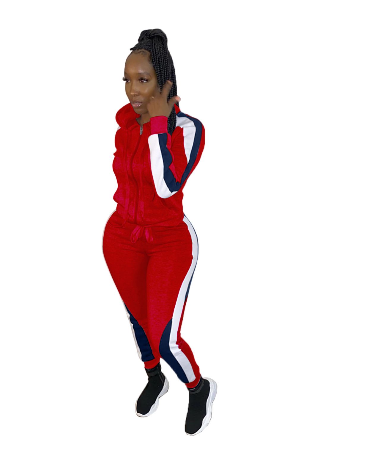 Spring Autumn Women Sweatshirt Set Casual Zipper Hoodies Daily Gym Jogging 2 Pieces Set New Woman Pant Sets