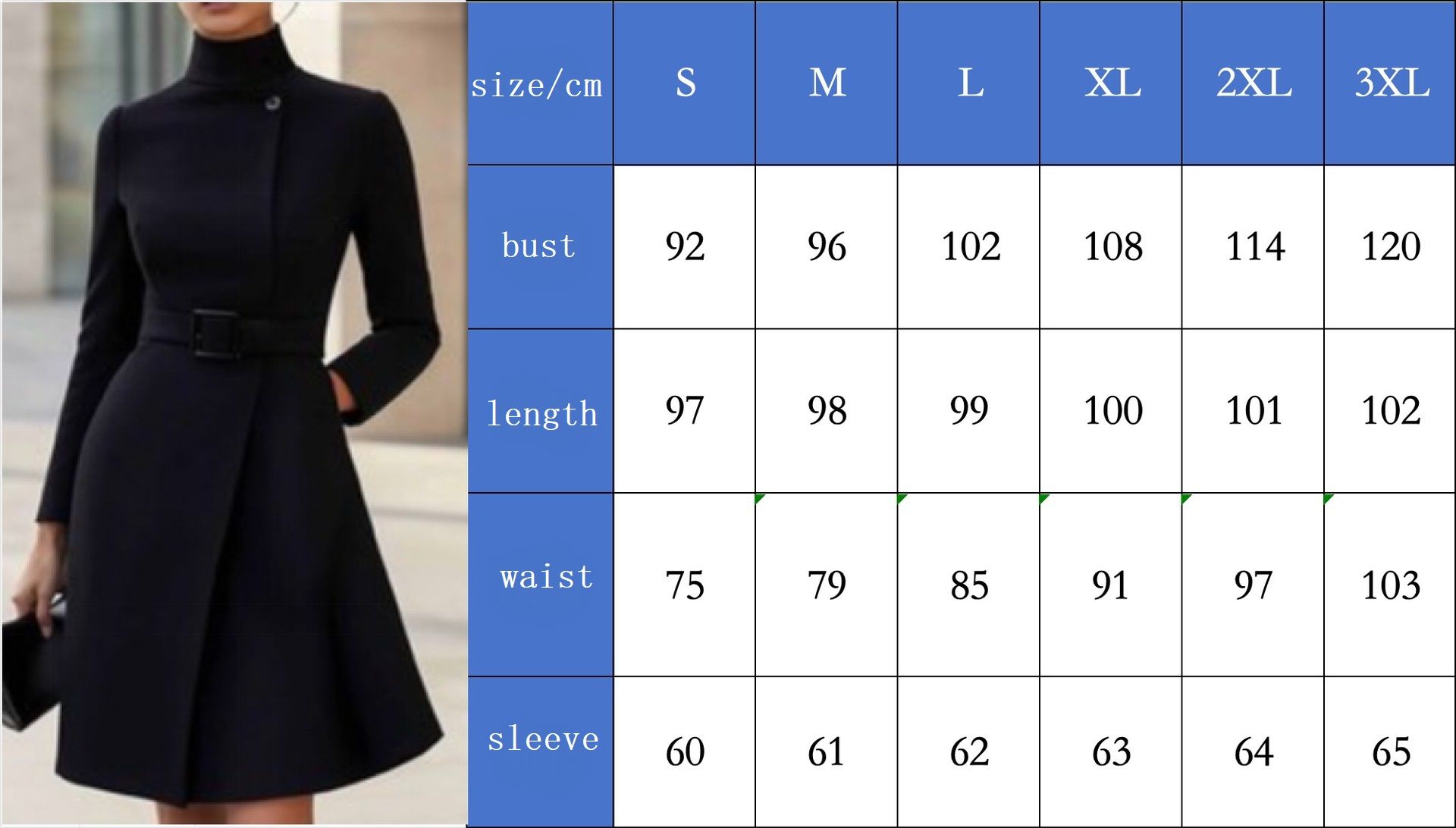 Autumn Winter Turtleneck Solid A-Line Dress Elegant Button High Waist Pocket Office Dress Woman Long Sleeve Casual Party Dresses