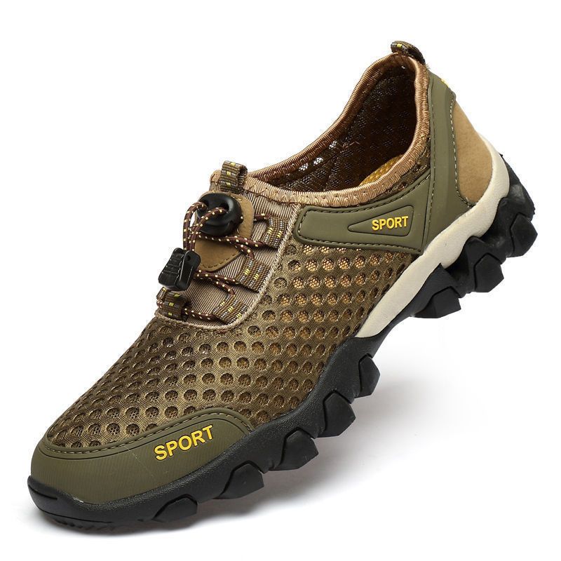 Summer Men's Mesh Sports Shoes Fashion Mountaineering Breathable Lightweight Anti Slip Shoes Outdoor Travel Running Casual Shoes