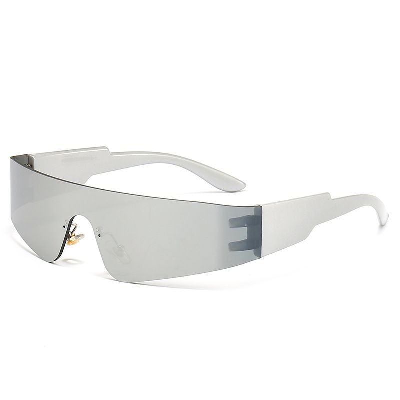 New Trends Y2K Sunglasses Women Men Fashion Punk Frameless Sun Glasses Brand Designer One-Piece Lenses Sports Goggle
