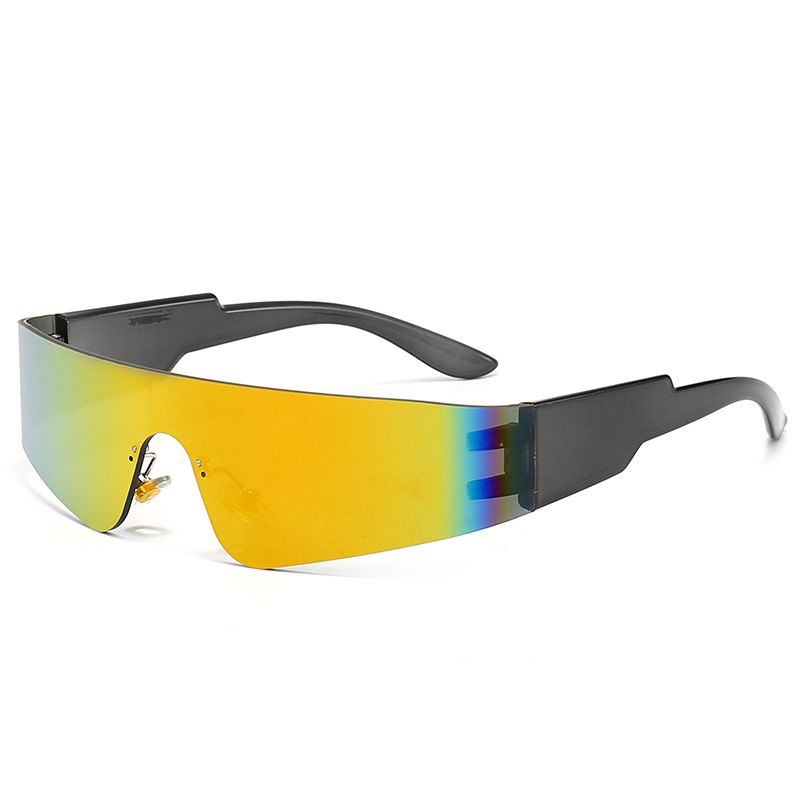 New Trends Y2K Sunglasses Women Men Fashion Punk Frameless Sun Glasses Brand Designer One-Piece Lenses Sports Goggle