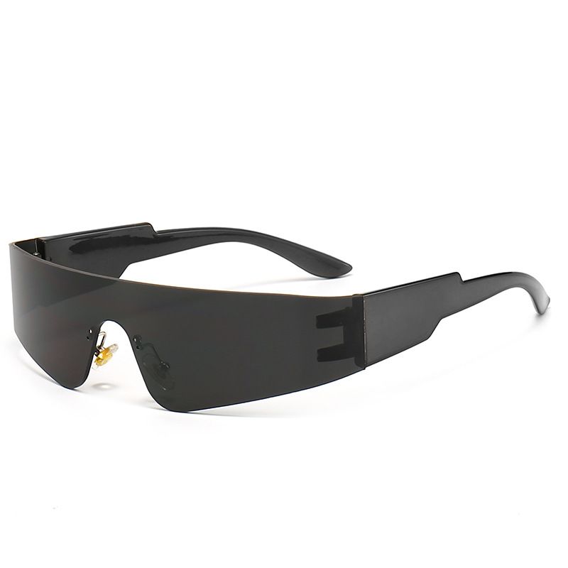 New Trends Y2K Sunglasses Women Men Fashion Punk Frameless Sun Glasses Brand Designer One-Piece Lenses Sports Goggle