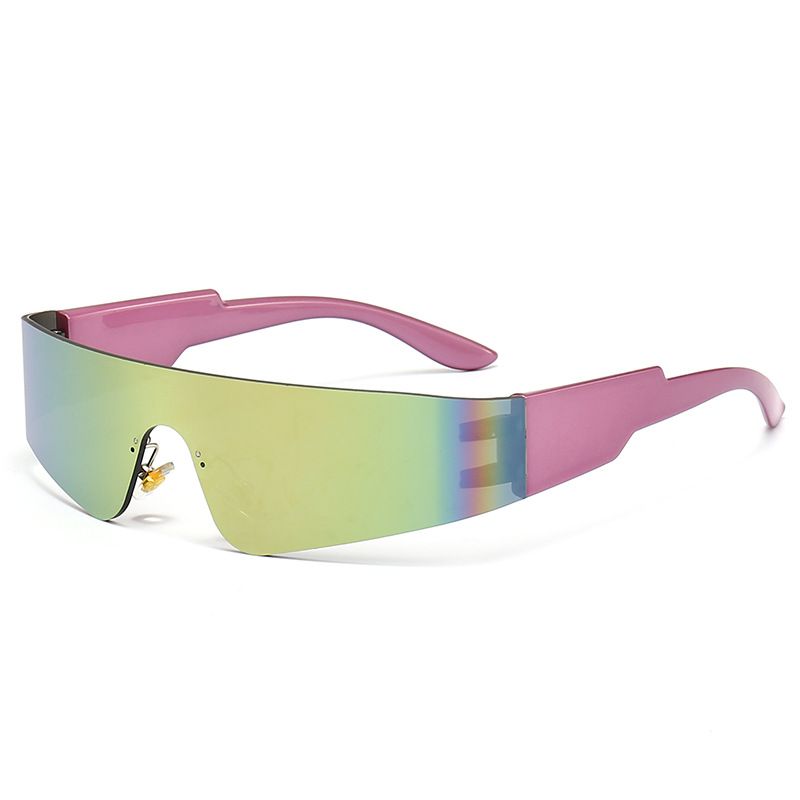 New Trends Y2K Sunglasses Women Men Fashion Punk Frameless Sun Glasses Brand Designer One-Piece Lenses Sports Goggle