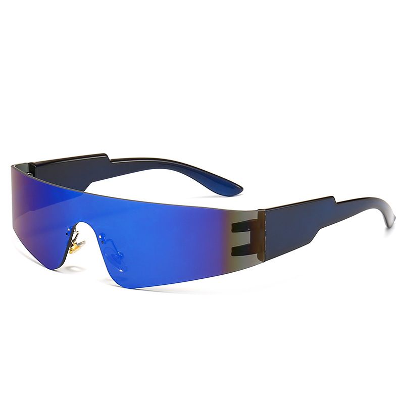 New Trends Y2K Sunglasses Women Men Fashion Punk Frameless Sun Glasses Brand Designer One-Piece Lenses Sports Goggle