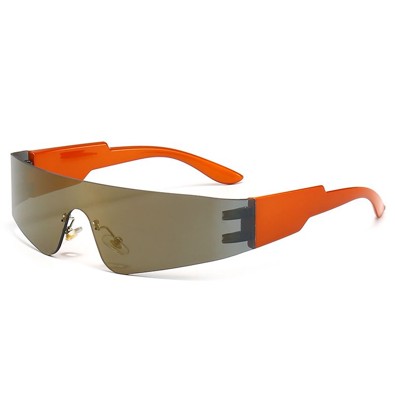 New Trends Y2K Sunglasses Women Men Fashion Punk Frameless Sun Glasses Brand Designer One-Piece Lenses Sports Goggle
