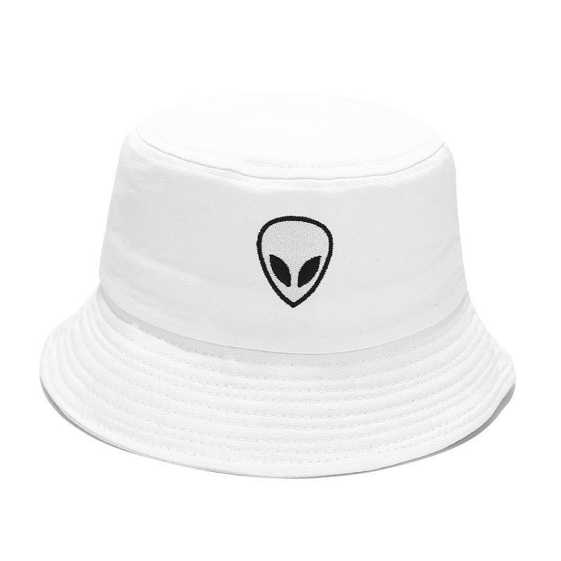 Cool Alien Print Bucket Hats For Women Men Sun Hat Summer Fashion Sunscreen Fisherman Panama Hip Hop Caps Breathable Cotton