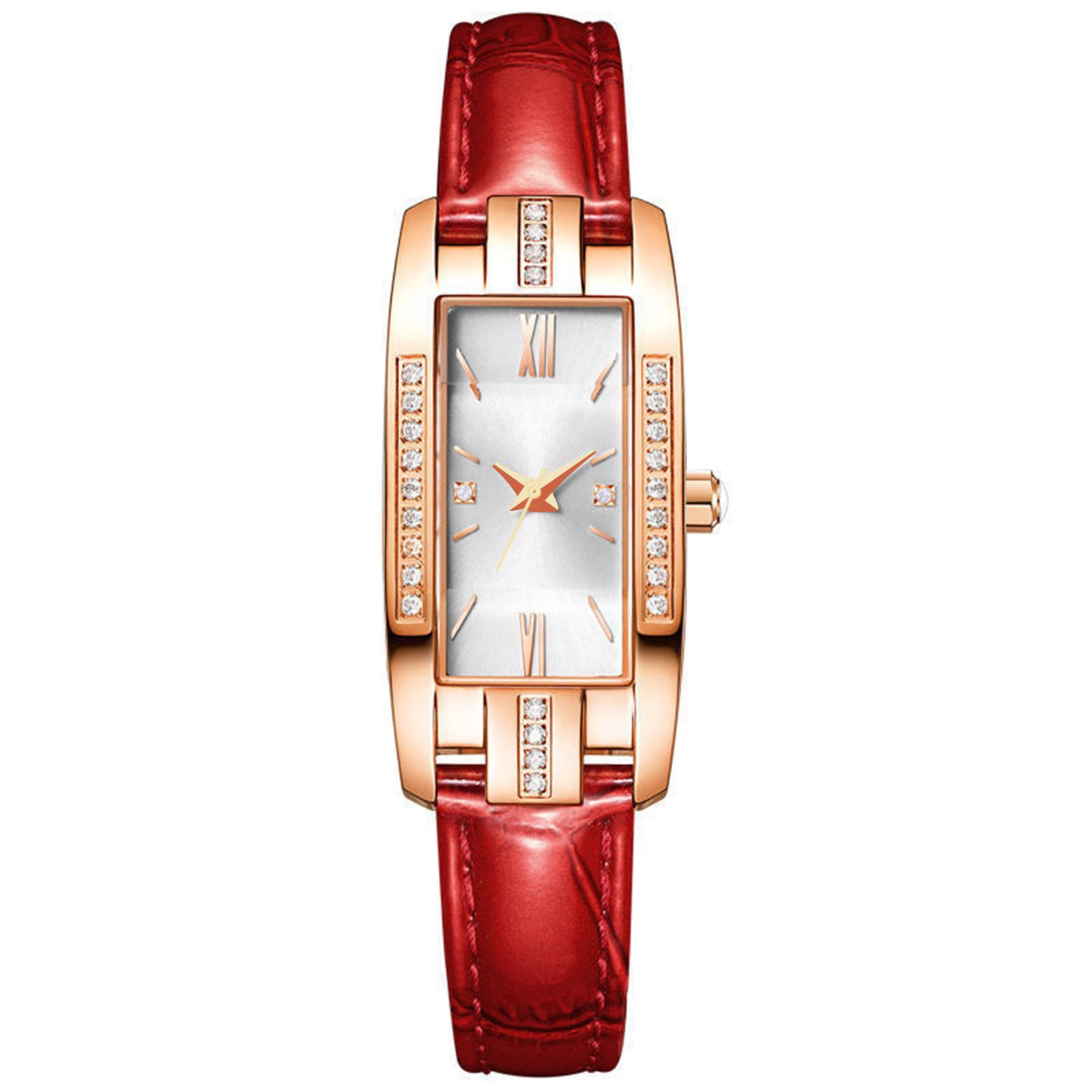 Top Brand Luxury Women Wrist Watch Ladies Rhinestone Watches Leather Quartz Watch Clock