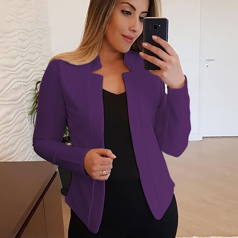 Women Thin Coat Spring Female Long Sleeve Open Stitch Black Red Blazer OL Womens Basic Jackets and Coats Femme Tops Clothes