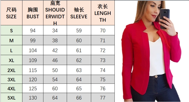 Women Thin Coat Spring Female Long Sleeve Open Stitch Black Red Blazer OL Womens Basic Jackets and Coats Femme Tops Clothes