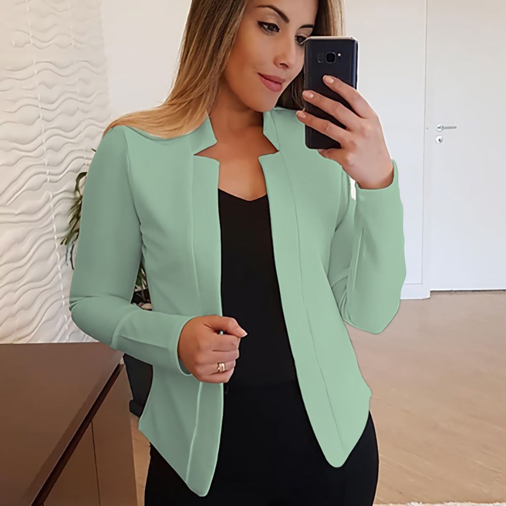 Women Thin Coat Spring Female Long Sleeve Open Stitch Black Red Blazer OL Womens Basic Jackets and Coats Femme Tops Clothes