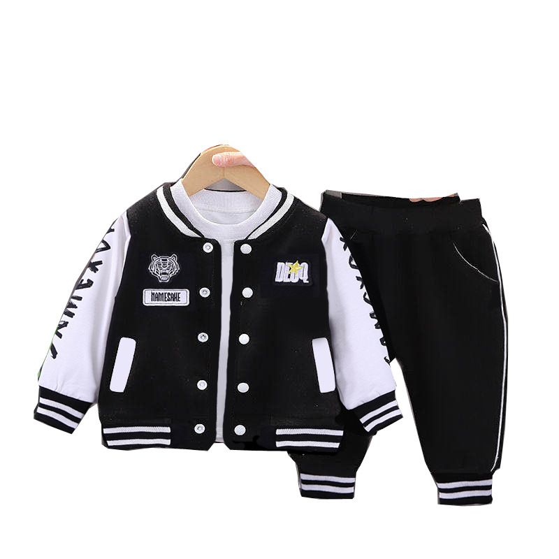 Baby Boy Clothing Set Spring Autumn Cartoon Tiger Baseball Coat Pants 2Pc Children Sport Suit Toddler Kid Casual Outfit