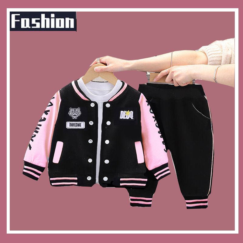 Baby Boy Clothing Set Spring Autumn Cartoon Tiger Baseball Coat Pants 2Pc Children Sport Suit Toddler Kid Casual Outfit