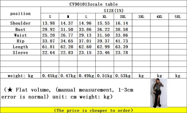 Women's Crystal Embellished High Slit Long Maxi Dress Gown Glam Long Sleeve Diamonds Party Dress Celebrities Outfits