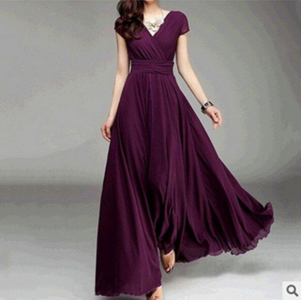 Summer Plus Size 3XL 4XL 5XL Elegantes Chiffon Dress Women Long Dresses Sexy V-neck Luxury Boho Evening Maxi Party Dress