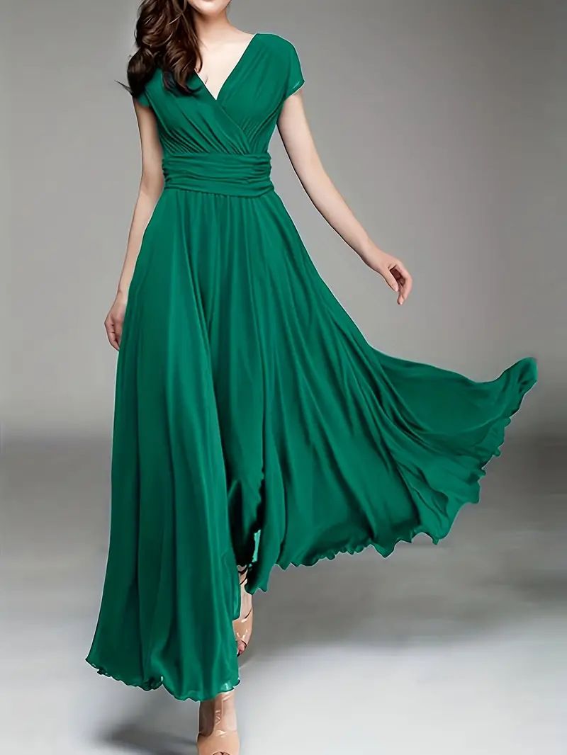Summer Plus Size 3XL 4XL 5XL Elegantes Chiffon Dress Women Long Dresses Sexy V-neck Luxury Boho Evening Maxi Party Dress