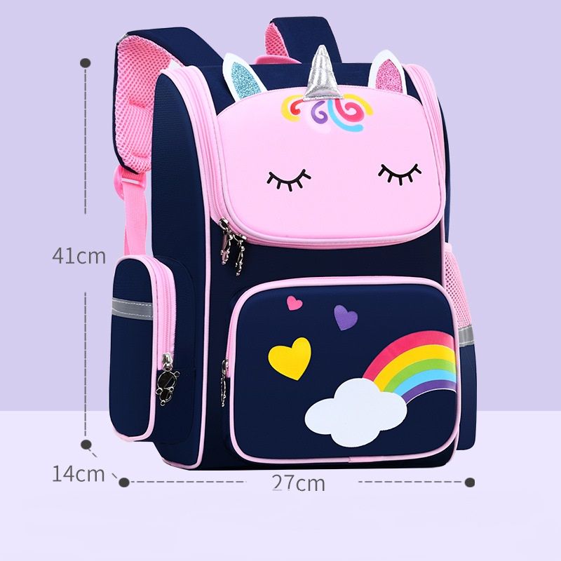 Kid Backpack for Girl Unicorn Children Bookbag Rainbow Eyes School Bag Teen Girl Backpack for Traveling Waterproof Mochilas