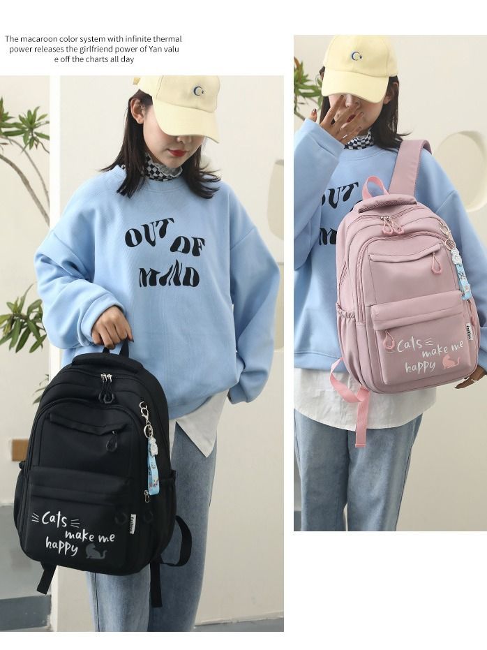 Girl School Bag Backpack Back Pack For Teenager Women Children Female Pink Schoolbag Primary High Bagpack Class Teens Child Kids