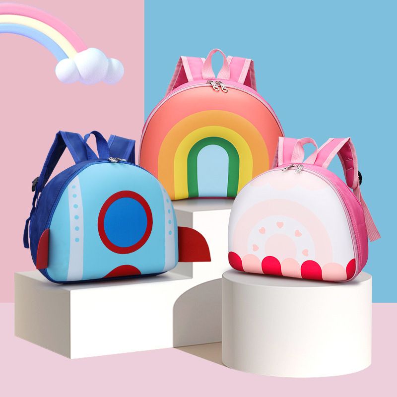 New Version Rainbow Children's Backpack Kindergarten Schoolbag 3-5 Years Old Boys Girls Cute Children Kids Bag