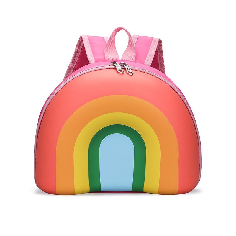 New Version Rainbow Children's Backpack Kindergarten Schoolbag 3-5 Years Old Boys Girls Cute Children Kids Bag