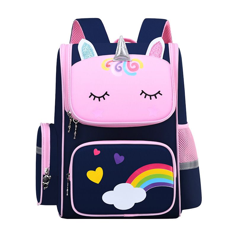 Kid Backpack for Girl Unicorn Children Bookbag Rainbow Eyes School Bag Teen Girl Backpack for Traveling Waterproof Mochilas
