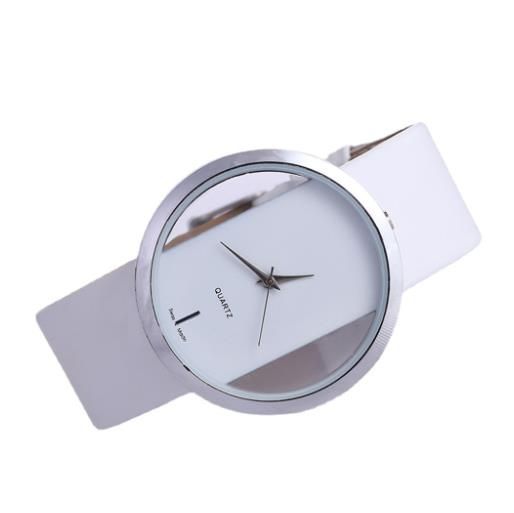 Women's Watch Casual Hollow Out Quartz Watch Analog PU Leather Wrist Watch & Butterfly Bracelet, Gift For Mom Her