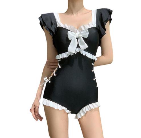 New Kawaii Swimsuit Women Bikini Fashion Swimwear One-Piece Monokini Sexy Push Up Girls Padded Beach Wear Swimming Summer