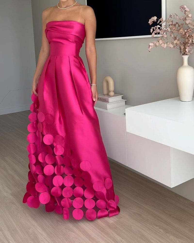 Fashion Women Off Shoulder Red Long Dress Elegant Circular Sequined Irregular Slim Lady Maxi Robes New Party Evening Gowns