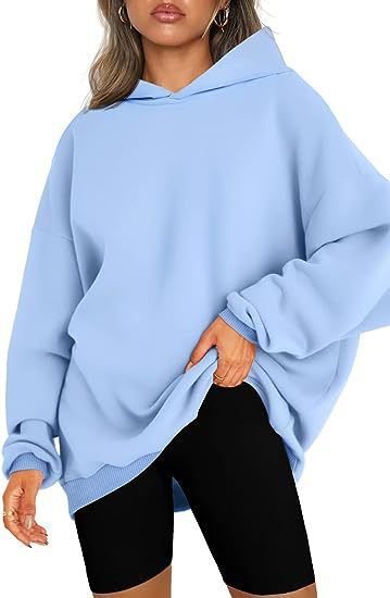 Women Sweatshirts Hooded Long Sleeve Solid Loose Hoodies Pullover Thick Warm Splice Casual High Street Autumn Sports