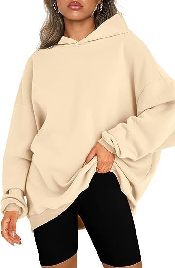 Women Sweatshirts Hooded Long Sleeve Solid Loose Hoodies Pullover Thick Warm Splice Casual High Street Autumn Sports