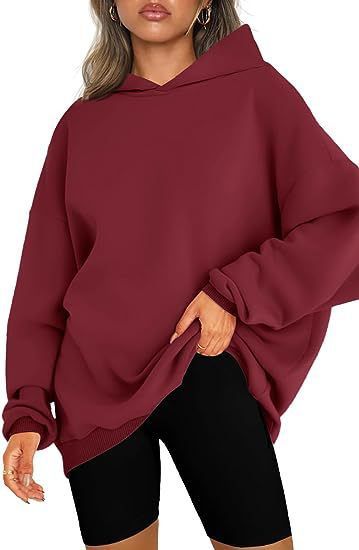 Women Sweatshirts Hooded Long Sleeve Solid Loose Hoodies Pullover Thick Warm Splice Casual High Street Autumn Sports