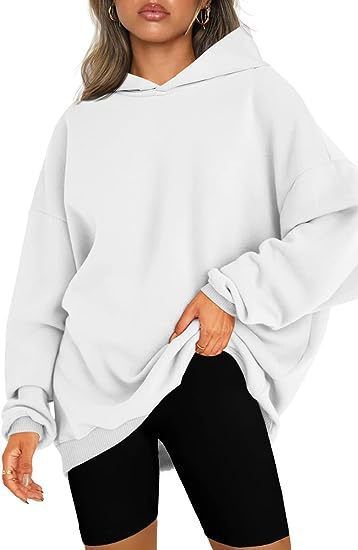 Women Sweatshirts Hooded Long Sleeve Solid Loose Hoodies Pullover Thick Warm Splice Casual High Street Autumn Sports
