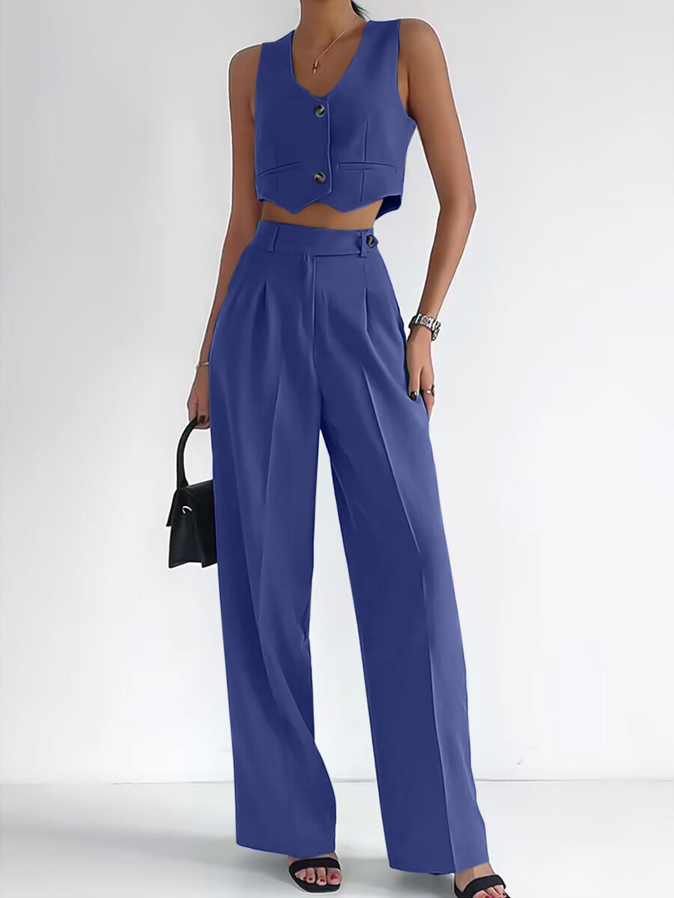 Summer Linen Pants Sets Women 2 Pieces Elegant Office Lady V-Neck Crop Tops Fashion Green Party Silm Straight Pants Suits