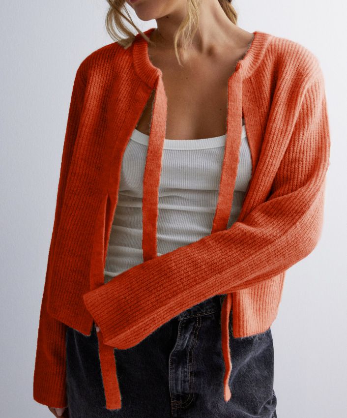Autumn/Winter New Arrival Women's Solid Color Sweater Cardigan Loose Fit Top  Fashionable Outerwear
