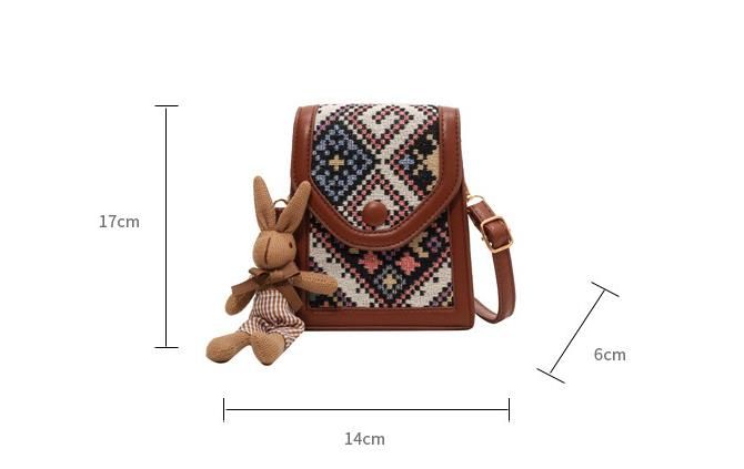 Women's New PU Crossbody Bag Small Square Magnetic Buckle Stylish Handbag Shoulder Purse for Shopping Dating Travel