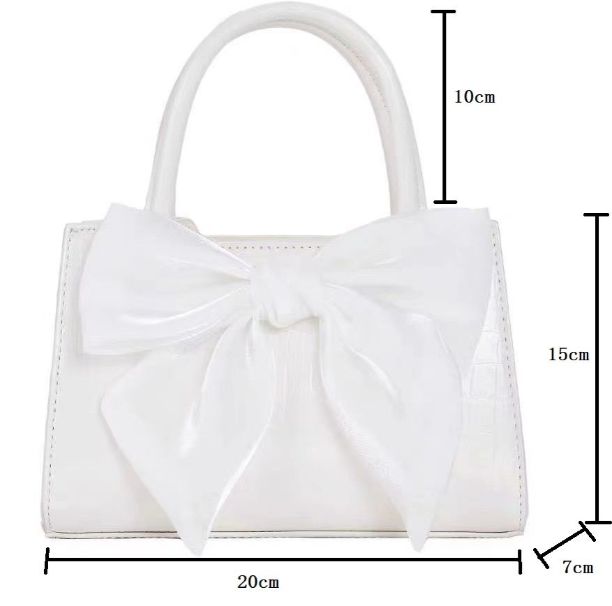 Fashion Women's Clutch Purse Handbags Summer Pink White Bowknot Female Underarm Bags Sweet Girl's Small Square Shoulder Messenger Bag