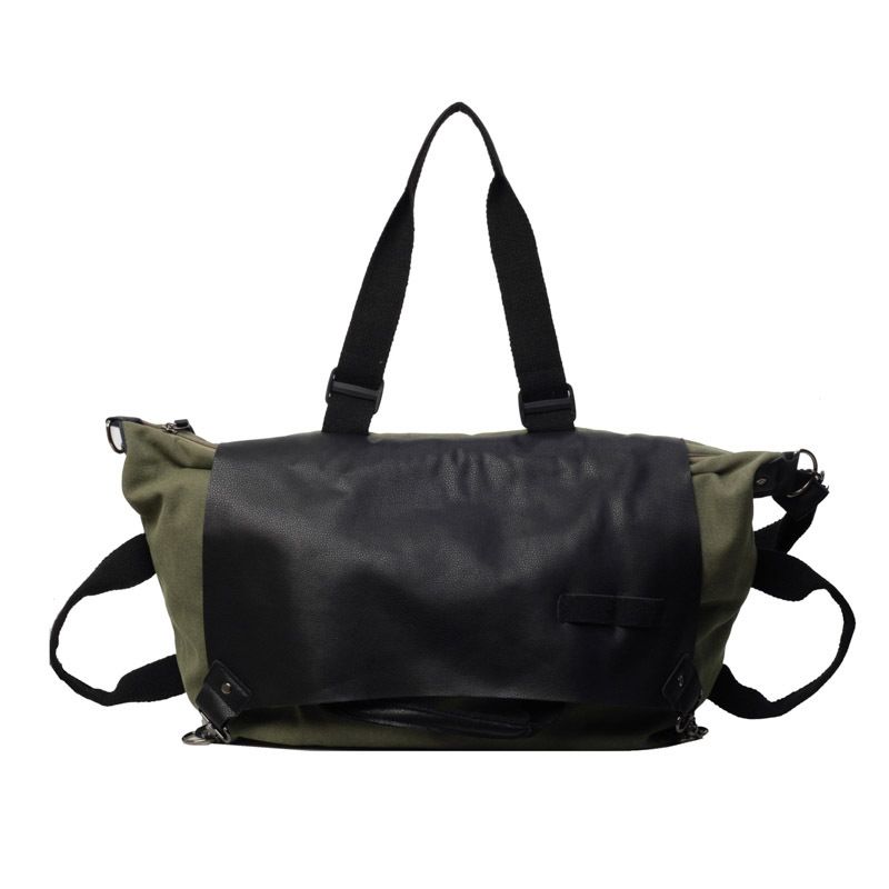 Trendy Splicing Women's Tote Bag Large Capacity Canvas Messenger Bag Vintage University Bag Woman Daily Travel Lady's Handbag Shoulder Bags
