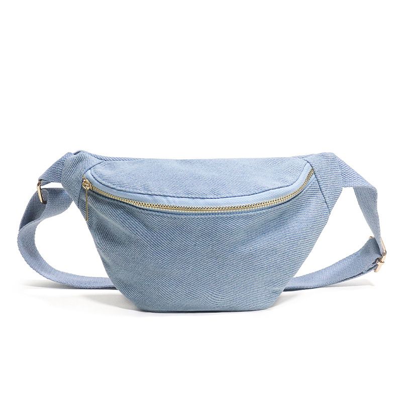 Trendy Convertible Denim Waist Bag | Unisex Lightweight Crossbody Backpack for Outdoor Sports, Hiking & Travel Shoulder Bags